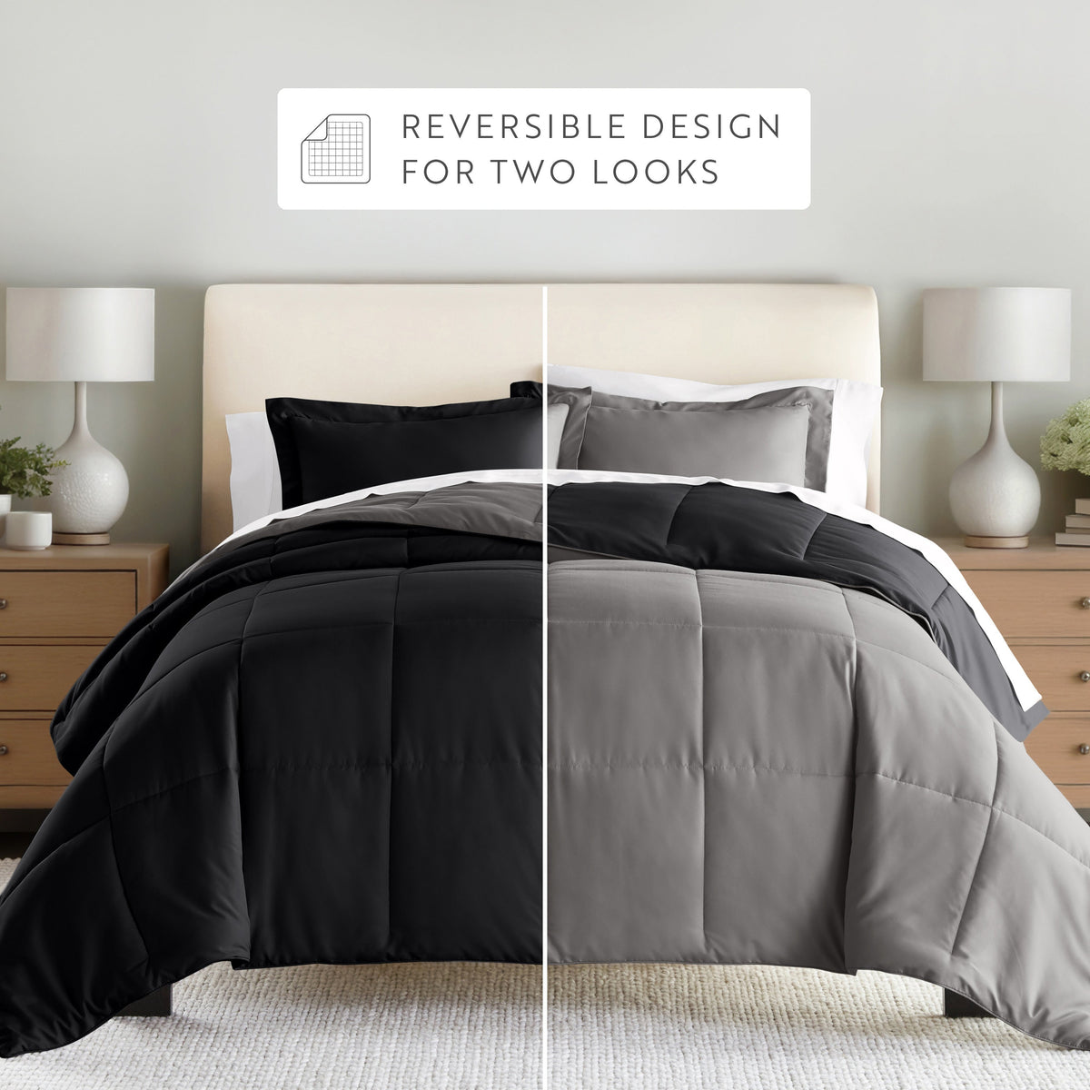 Reversible Down-Alternative Comforter Set
