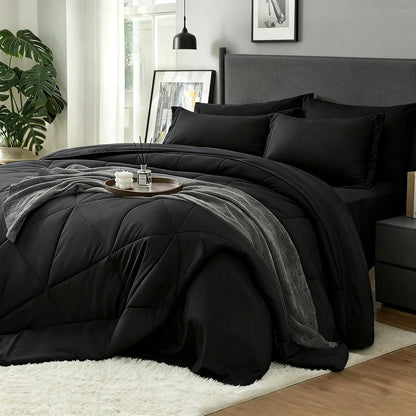 Luxe Reversible Comforter Set – 7-Piece All-Season Bedding with Sheets